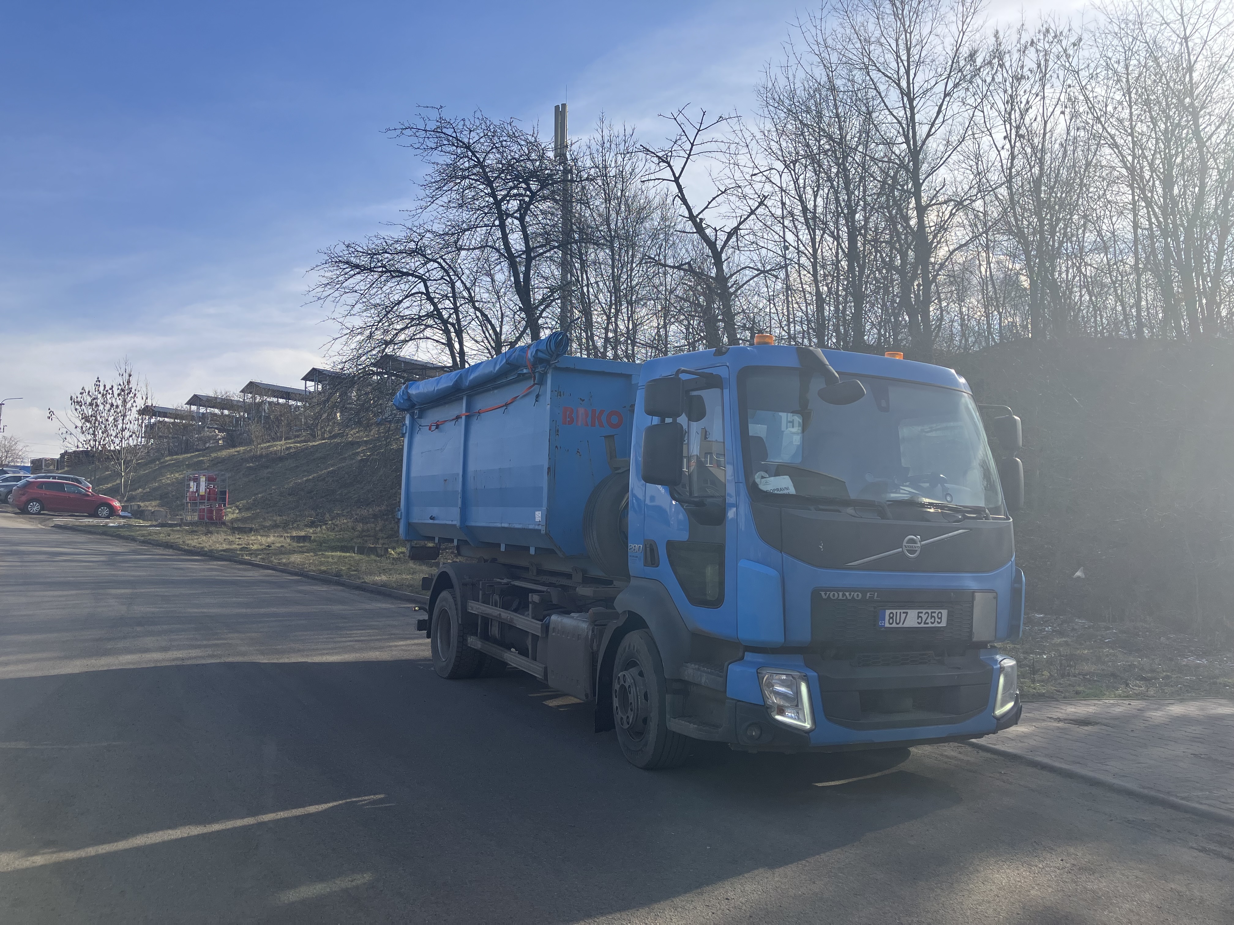 Kontejner na tahači – Ústí nad Labem